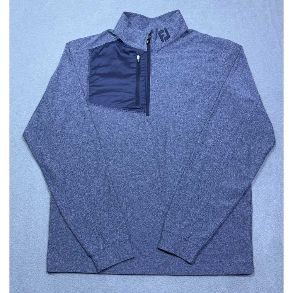 Footjoy 1/4 Zip Pullover Mens M Performance Golf Chest Pocket Athleisure